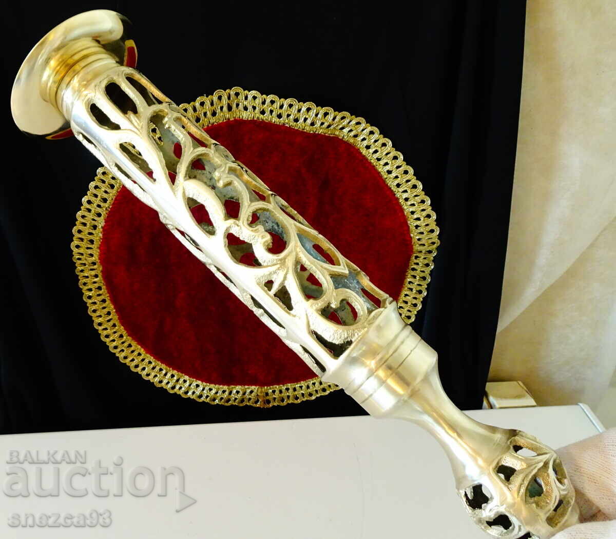 Χάλκινο κηροπήγιο Torquato Tamagnini, 44 εκ., με σήμανση με τιμή 119.00 BGN | € 60.84 Χάλκινο κηροπήγιο Torquato Tamagnini, 44 εκ., με σήμανση με τιμή 119.00 BGN | € 60.84