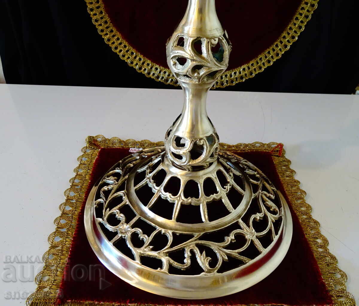 Χάλκινο κηροπήγιο Torquato Tamagnini, 44 εκ., με σήμανση - 6 Χάλκινο κηροπήγιο Torquato Tamagnini, 44 εκ., με σήμανση - 6