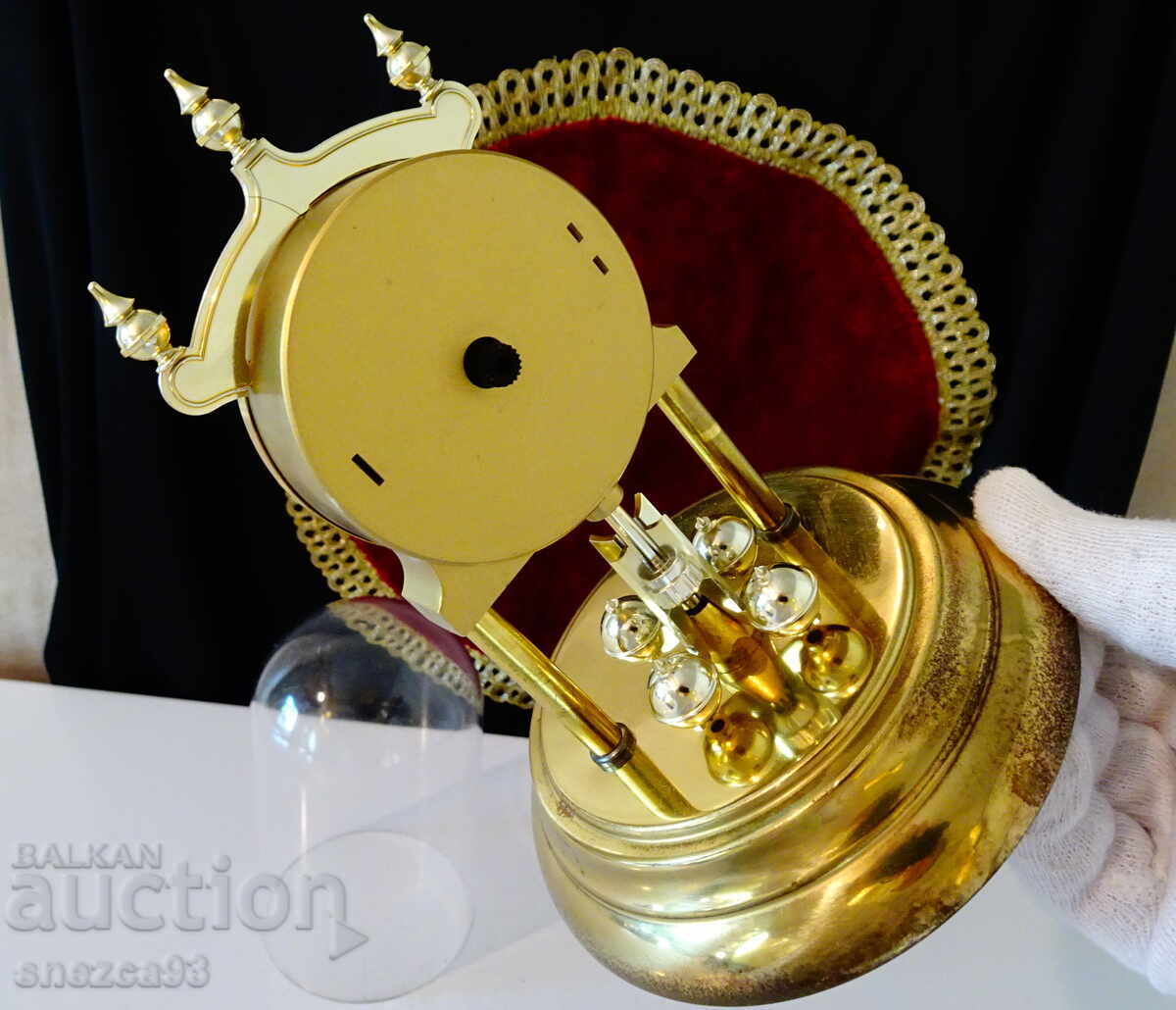German Table Clock with Dome by Trenkle - 6