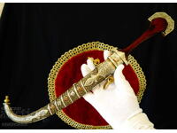 Pumnal, cuțit cu foarfece, marcaj de la meșter