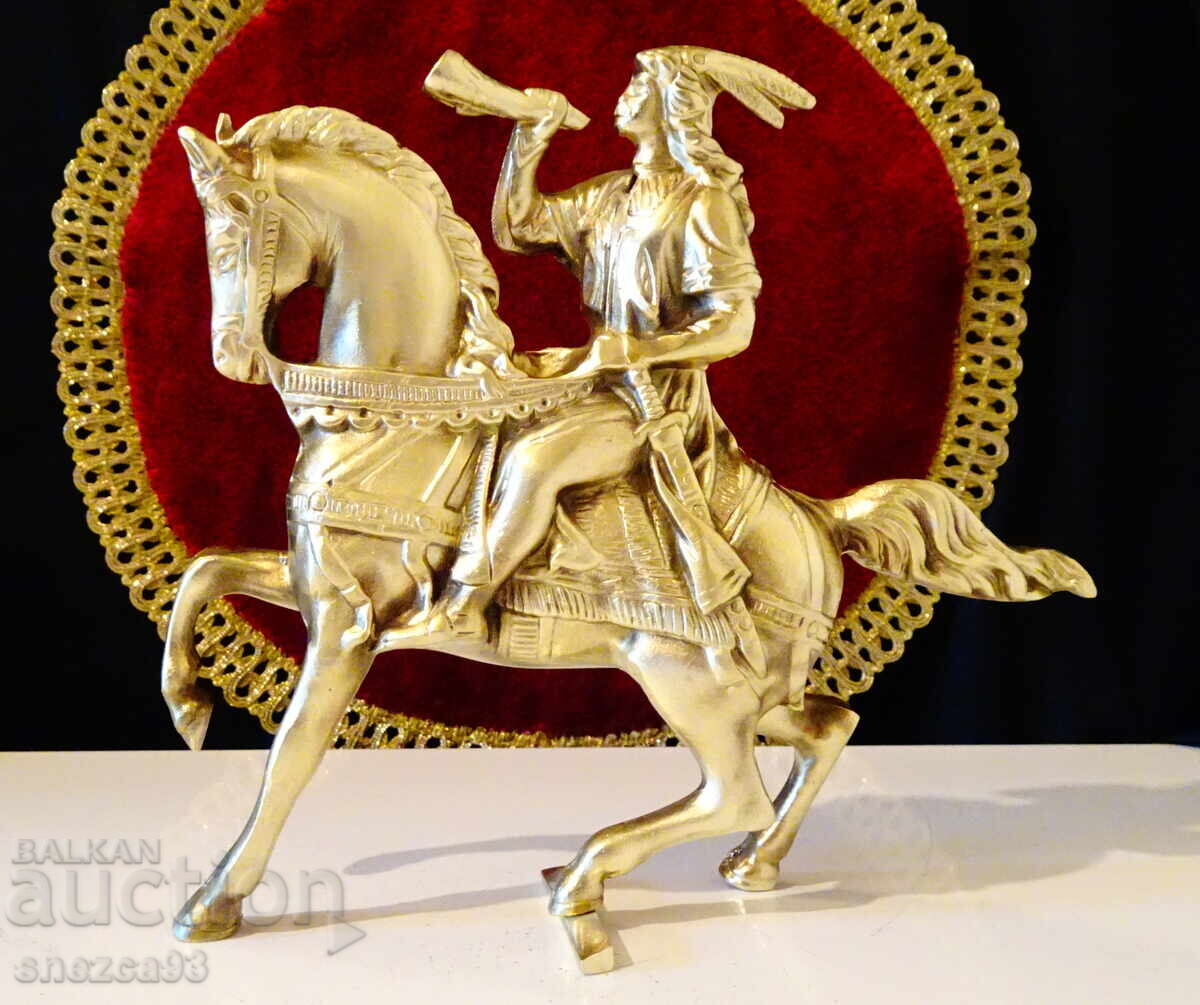 Statuetă de bronz Călăreț, Cavaler, Vânător, 1 kg Statuetă de bronz Călăreț, Cavaler, Vânător, 1 kg