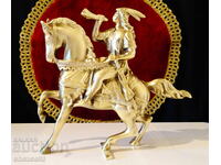 Χάλκινο αγαλματίδιο Ιππέας, Καβαλάρης, Κυνηγός, 1 κιλό