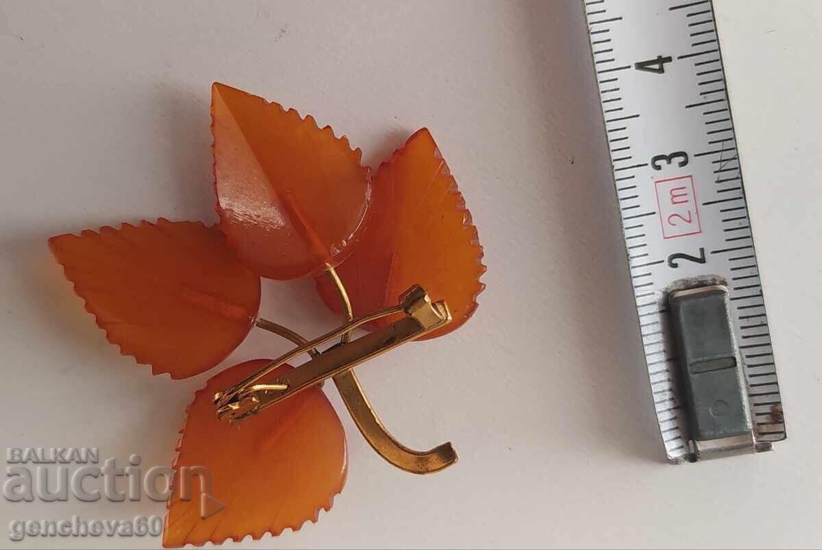 Vintage amber brooch from the 80s. USSR/Kaliningrad - 5