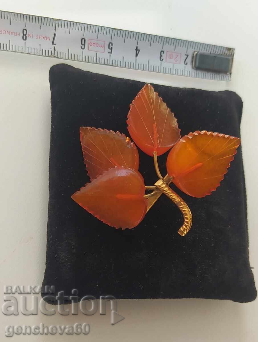 Vintage amber brooch from the 80s. USSR/Kaliningrad - 6