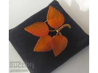 Βίντατζ καρφίτσα από κεχριμπάρι 80s USSR/Καλίνινγκραντ