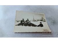 Photo Kyustendil Students Playing in the Snow 1936