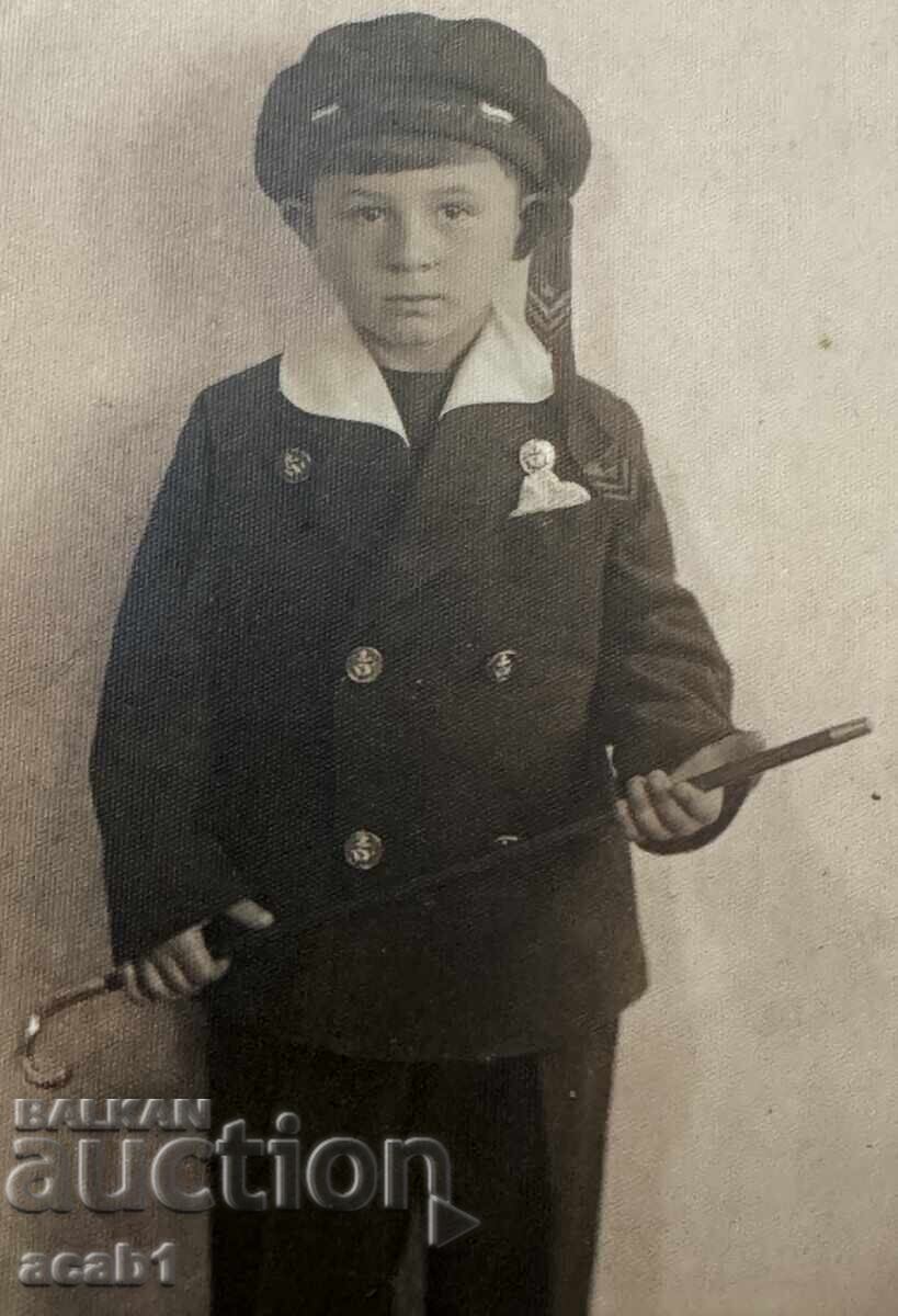 Photograph of a boy in uniform and with a cane with price 11.99 BGN | € 6.13 Photograph of a boy in uniform and with a cane with price 11.99 BGN | € 6.13