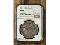 5 Leva 1884 NGC XF 40