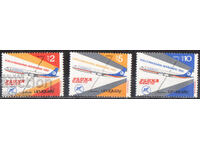 1981. Uruguay. First flight to Madrid by Pluna Airline