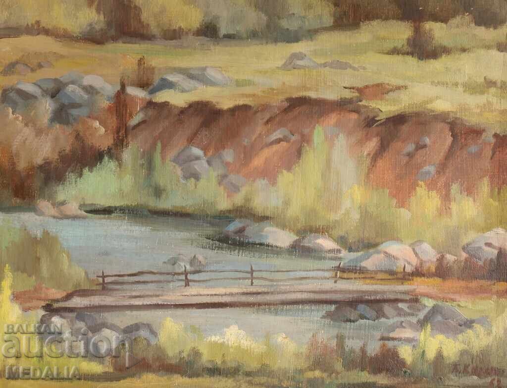 Boris Kolev - "By the River" - oil paints - signed