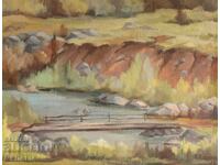 Boris Kolev - "By the River" - oil paints - signed