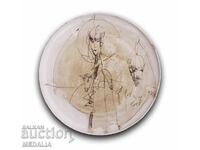 Georgi Trifonov - "Two People" - painted porcelain plate - signed