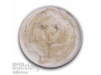 Γεώργι Τρίφονοφ - "Δεσποινίς" - ζωγραφισμένο πορσελάνινο πιάτο