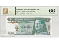 Guatemala 1 Quetzal 1988 Pick 66 Gem UNC 66 EPQ