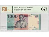 Indonezia 1000 Rupiah 2000 Pick 141i Superb Gem UNC 67 EPQ