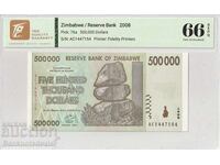 Zimbabwe 500,000 Dollars 2008 Pick 76a Gem Uncirculated 66 Exceptional Paper Quality