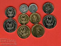 RWANDA RWANDA 1 5 10 20 50 ediție - toate SET problema NOU UNC