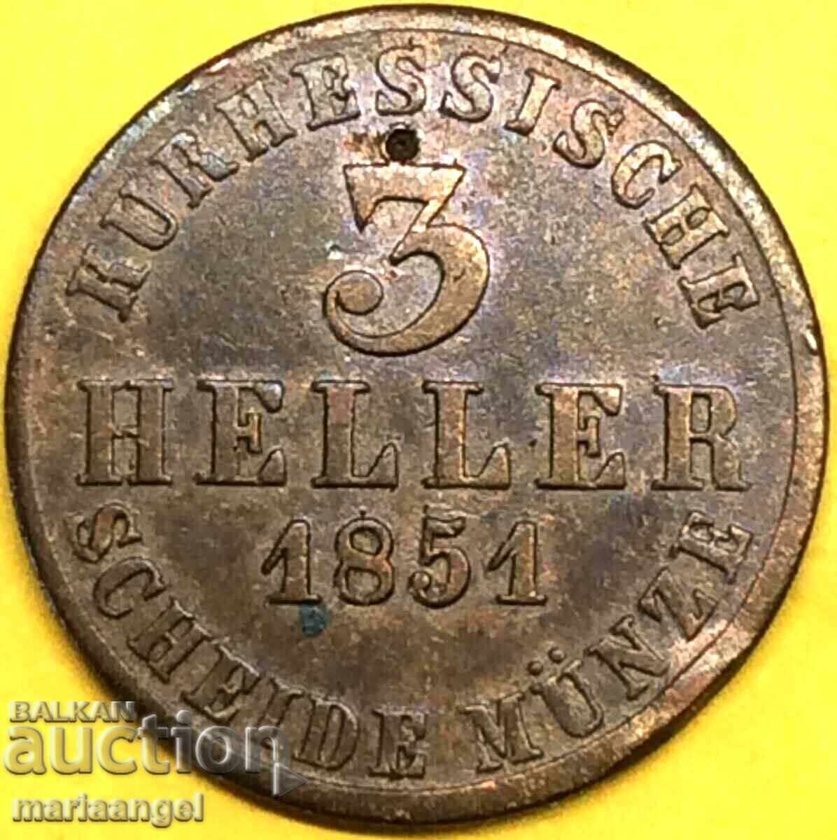 1/120 thaler 3 heller 1851 Hesse Germany - quite rare with price 29.00 BGN | € 14.83