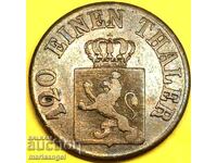 1/120 thaler 3 heller 1851 Hesse Germany - quite rare