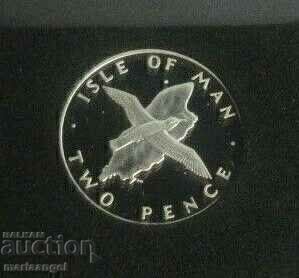 Δημοπρασία 2 πένες 1977 Νήσος Μαν Ελισάβετ II - αρκετά σπάνιο