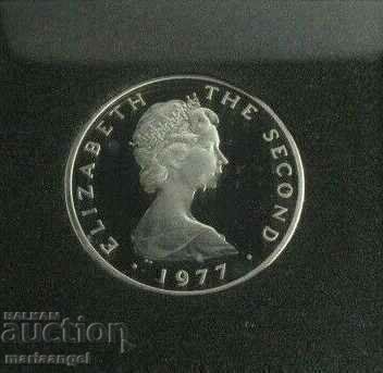 Παράδοση 2 πένες 1977 Νήσος Μαν Ελισάβετ II - αρκετά σπάνιο