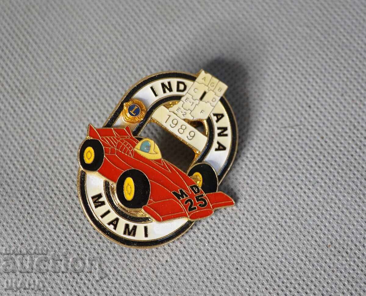 1989 USA Badge Racing Formula 1 Indiana Miami 1989 USA Badge Racing Formula 1 Indiana Miami