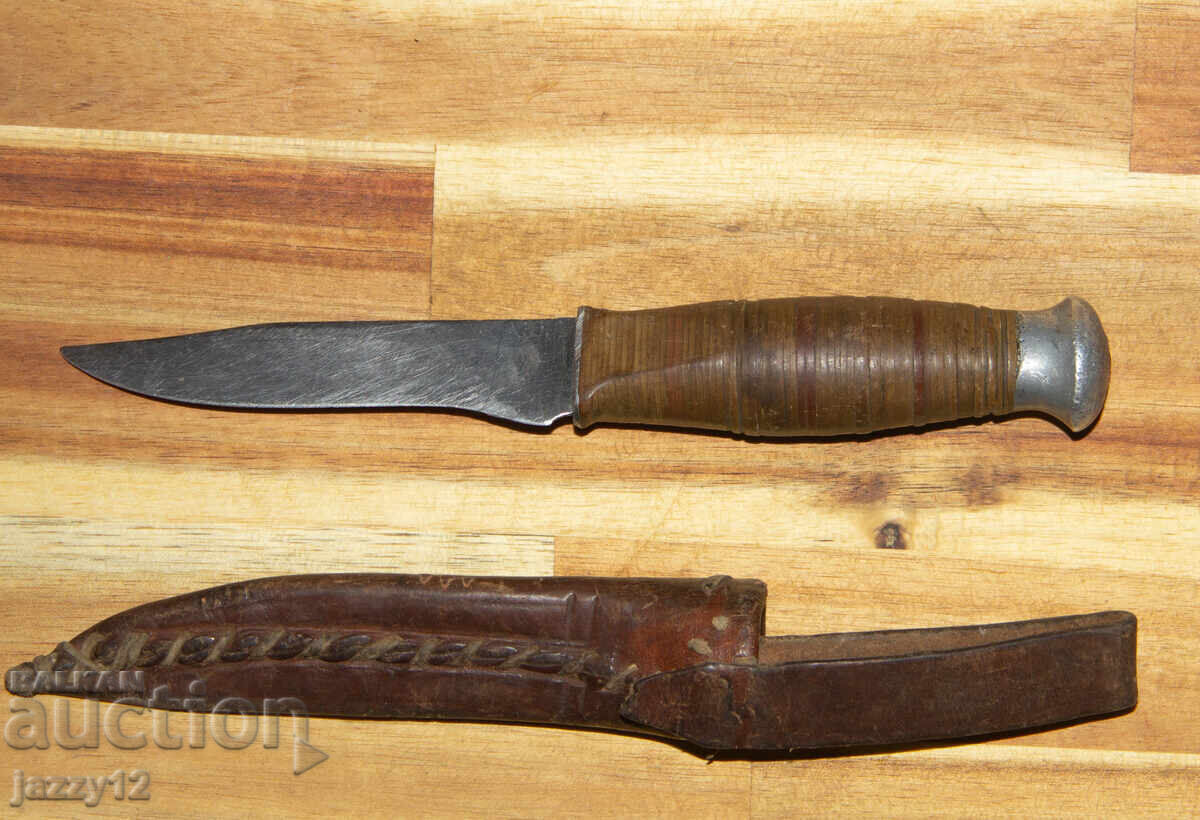 Old tourist/hunting knife with sheath - 5