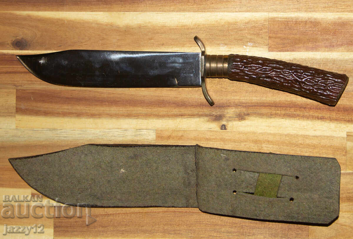 Cuțit de vânătoare solid cu mâner din corn - 6