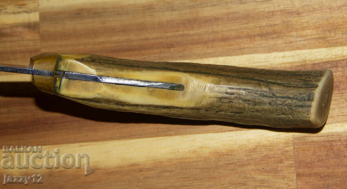 Cuțit de vânătoare solid cu mâner din corn - 7