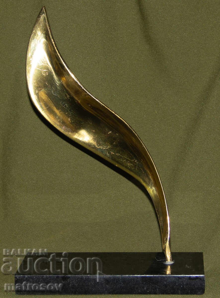 Delivery of Original Bronze Sculpture, Stylized Leaf