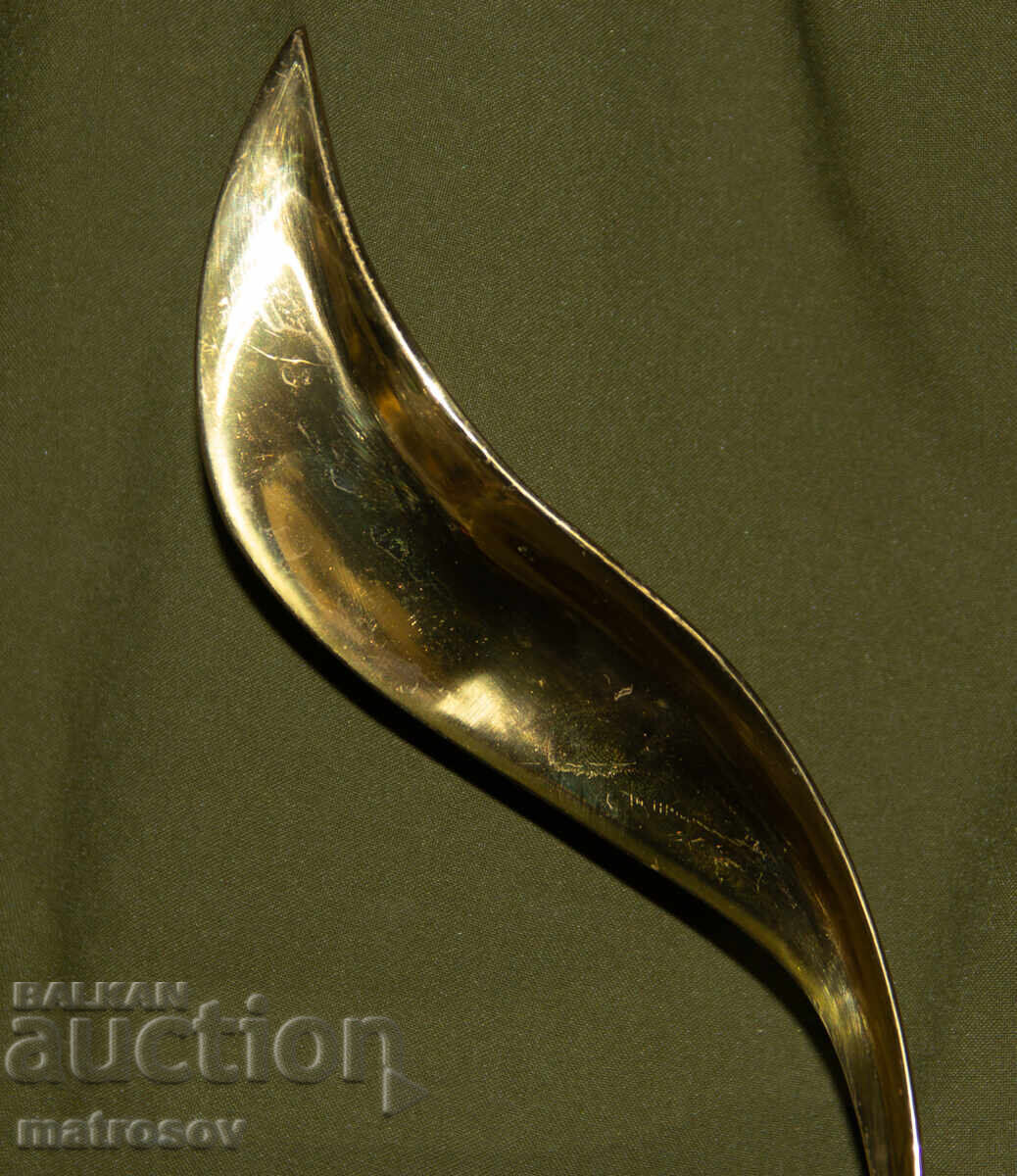 Original Bronze Sculpture, Stylized Leaf - 5