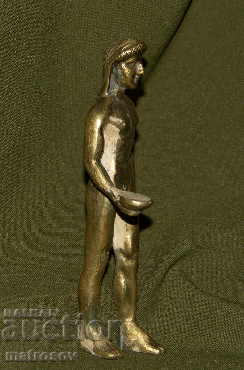 Small bronze figure sculpture man - 5