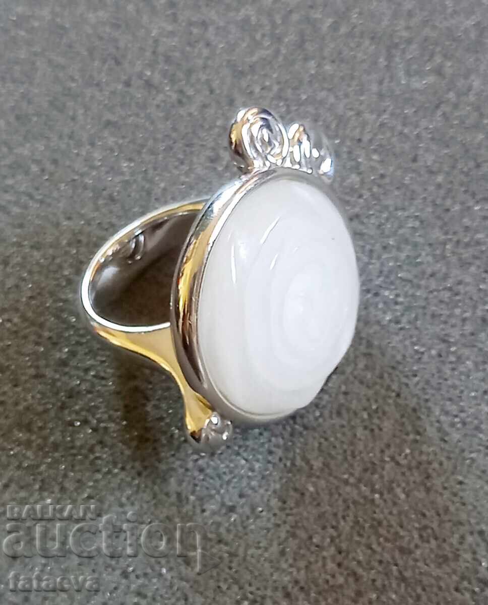 Inel masiv din argint - 6