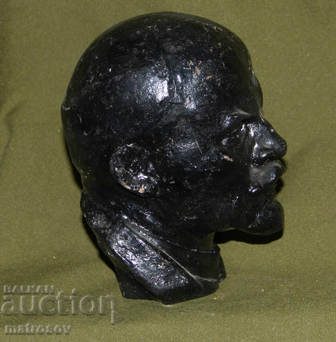 Solid metal bust Russia USSR Vladimir Ilyich Lenin - 7