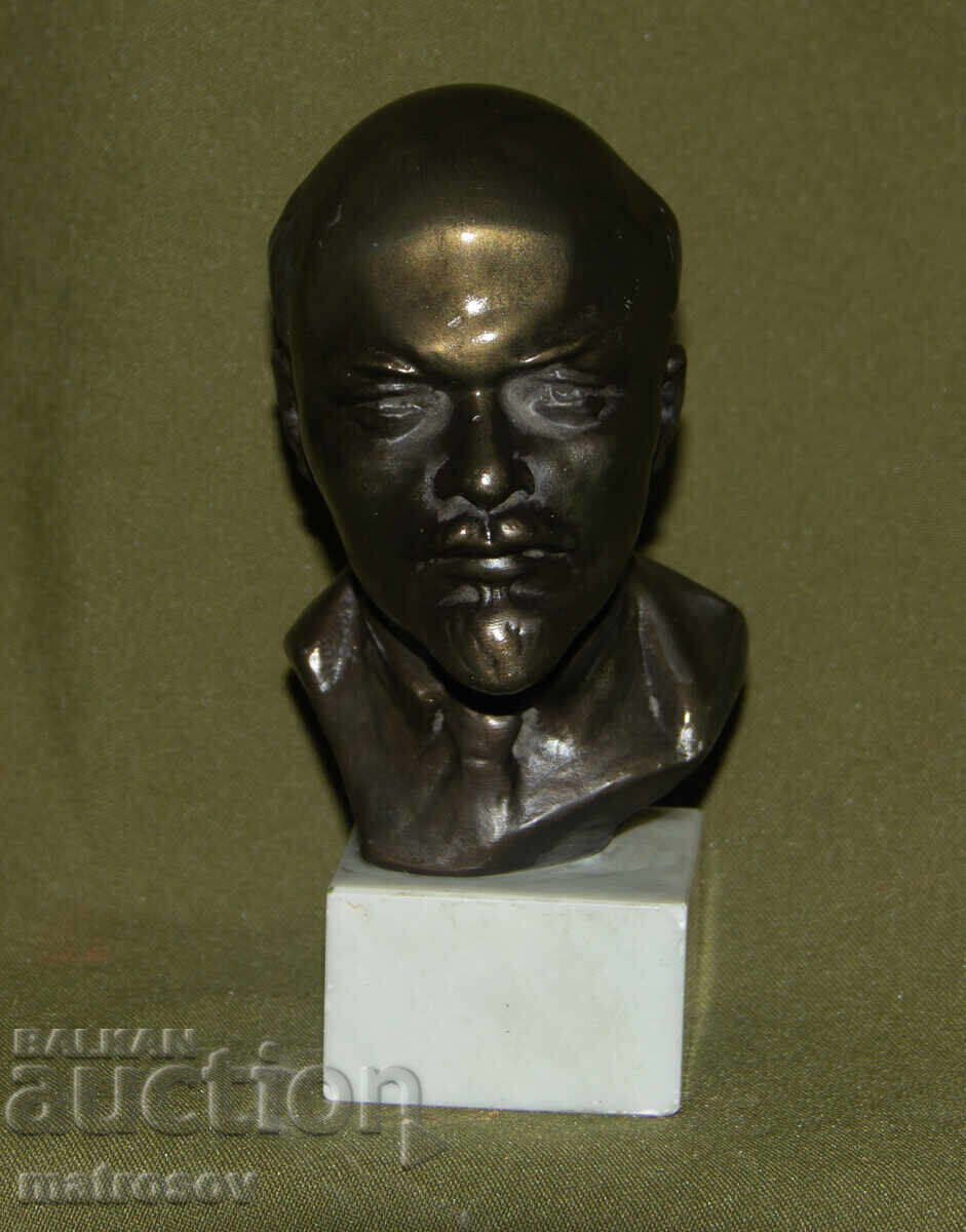 Metal sculpture bust Russia USSR Vladimir Ilyich Lenin Metal sculpture bust Russia USSR Vladimir Ilyich Lenin