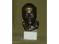 Sculptură metalică bust Rusia URSS Vladimir Ilici Lenin