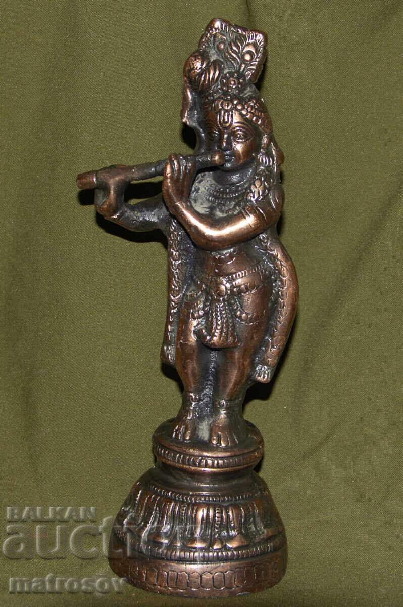 Statuie decorativă metalică sculptură Krishna cu preț 160.00 BGN | € 81.81