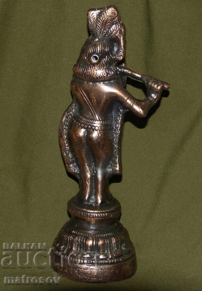 Statuie decorativă metalică sculptură Krishna - 6