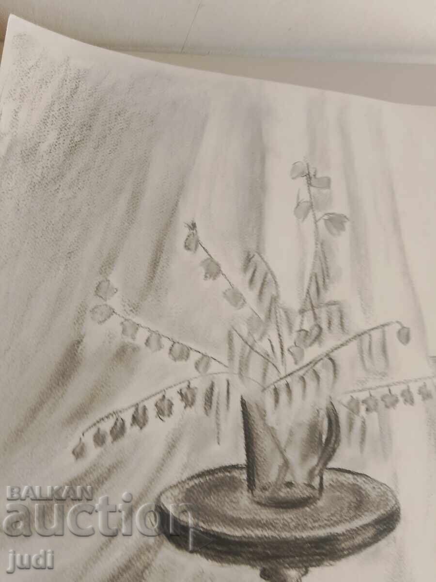 Auction  Charcoal painting