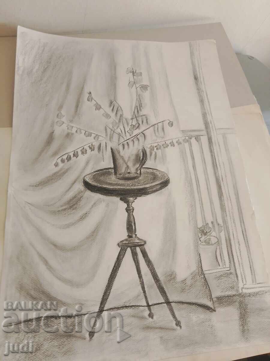 Charcoal painting