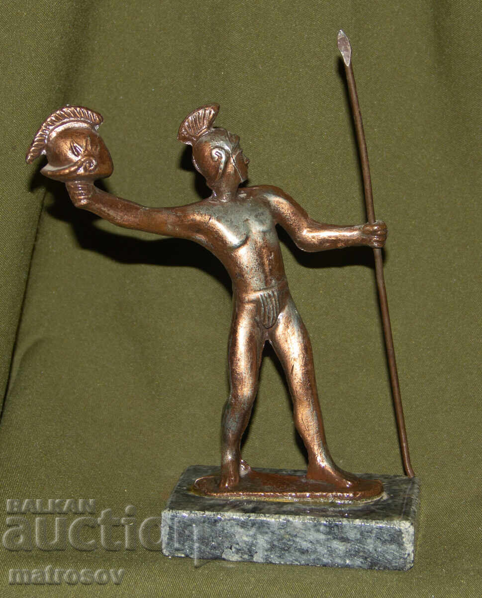 Metal decorative figure Greek mythology warrior