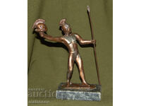 Figurină decorativă metalică mitologie greacă războinic
