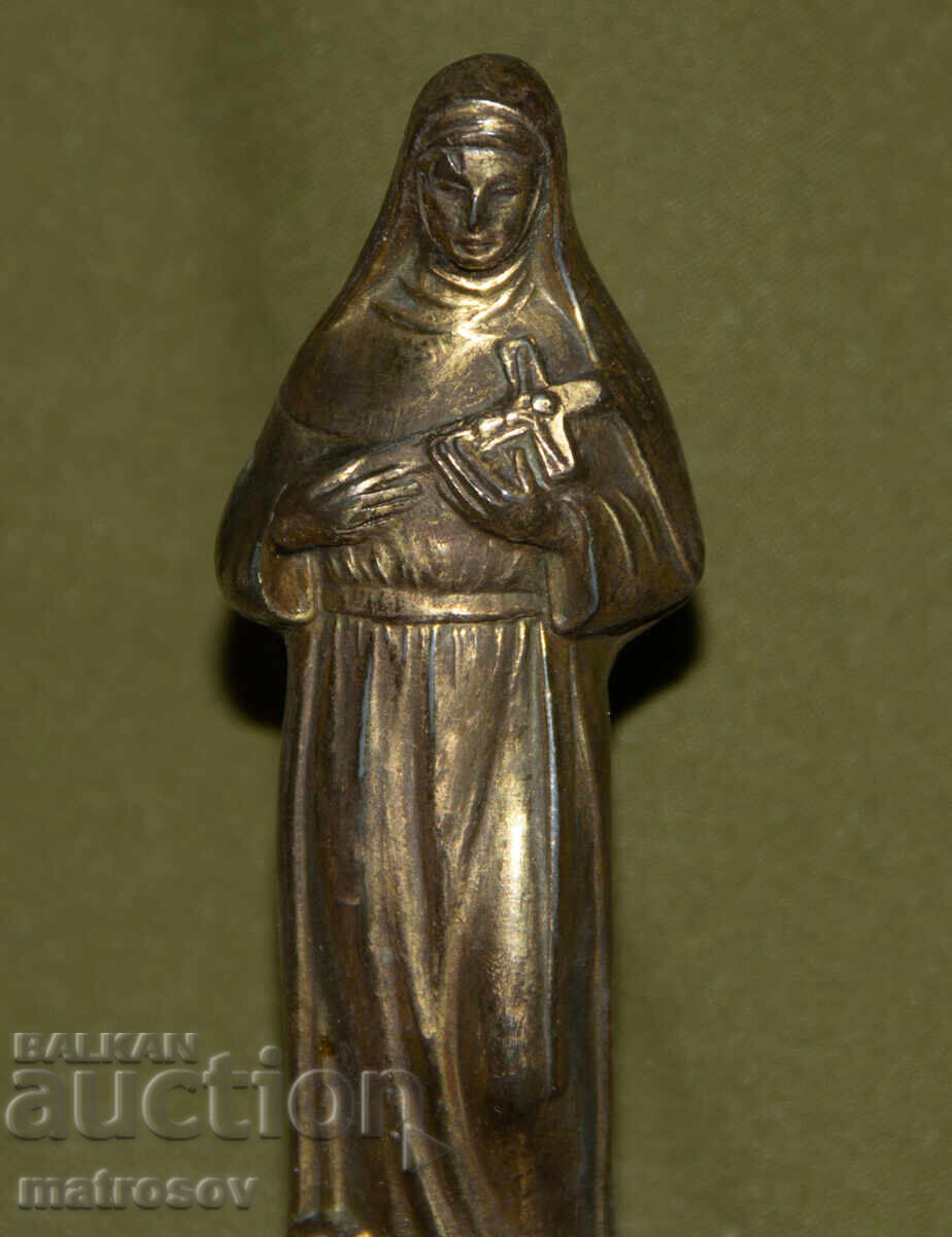 Аукцион Метална декоративна фигура св Рита от Кашия