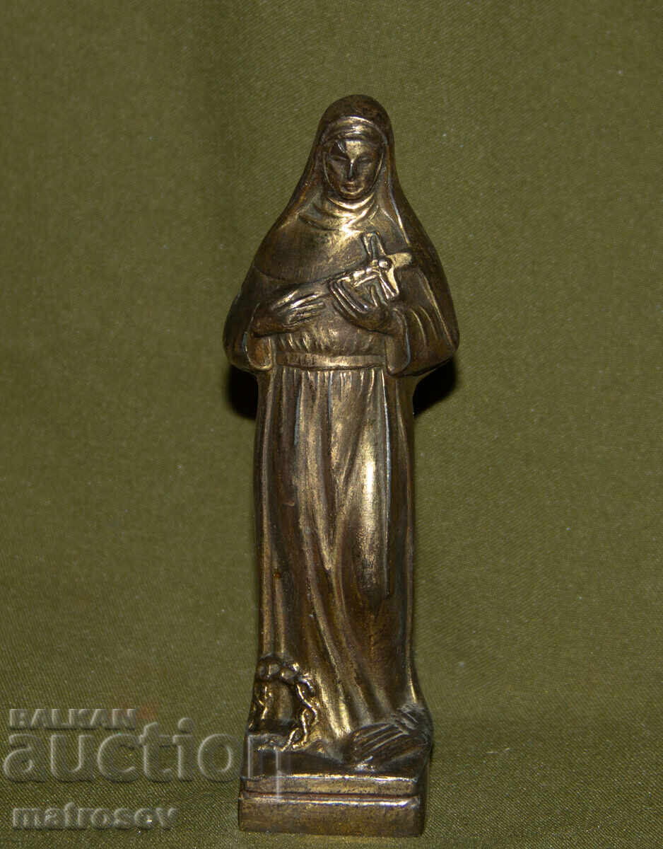 Метална декоративна фигура св Рита от Кашия