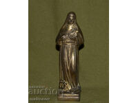 Figurină decorativă metalică Sfânta Rita din Cascia