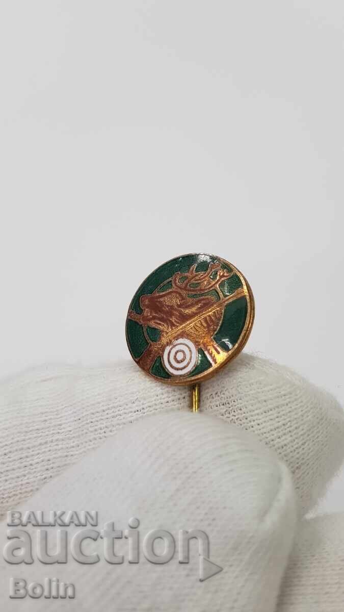 Аукцион Рядък български царски ловен знак,значка за стрелба 1930-40г