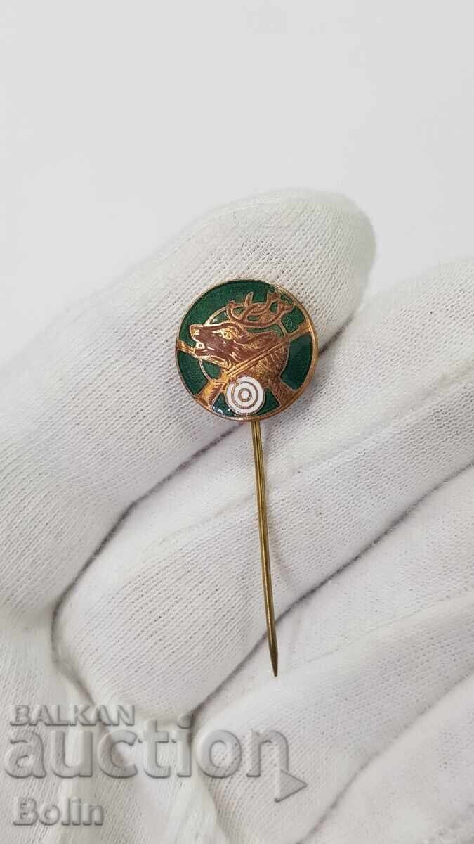 Доставка на Рядък български царски ловен знак,значка за стрелба 1930-40г Доставка на Рядък български царски ловен знак,значка за стрелба 1930-40г