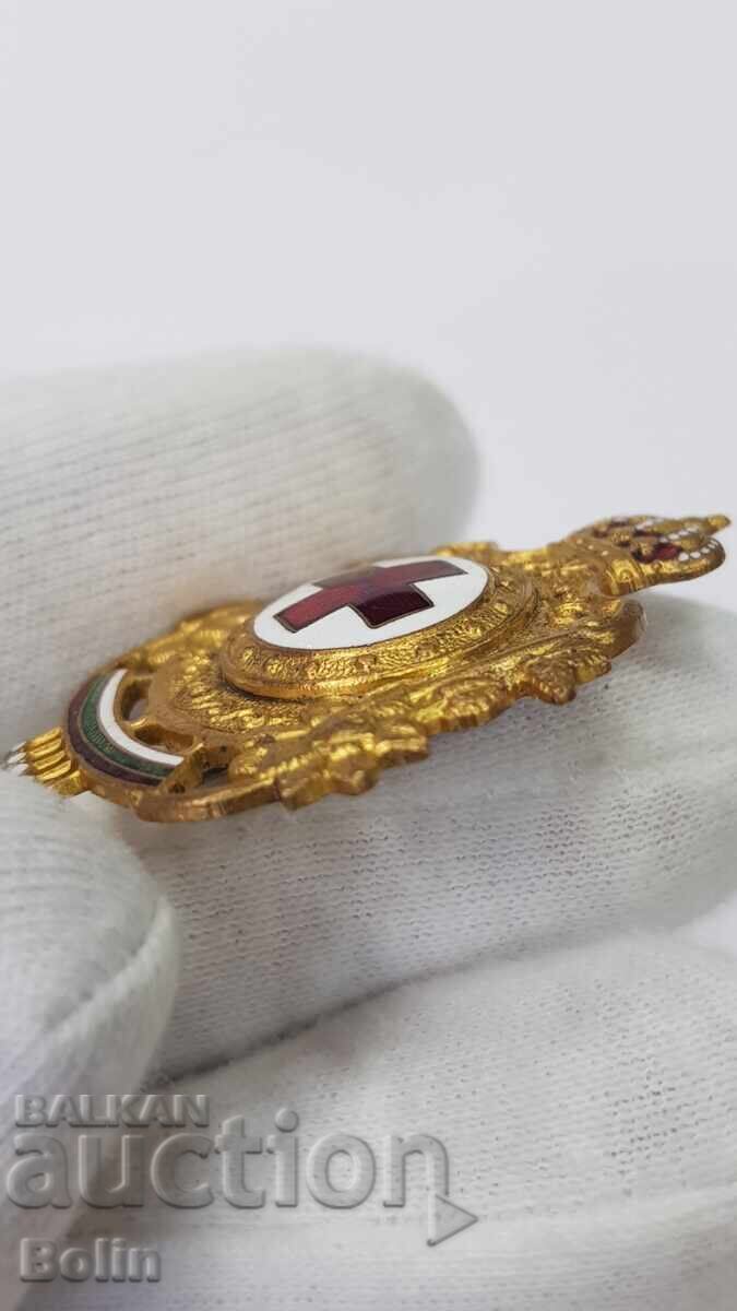 Auction Bulgarian Royal Insignia, Red Cross Badge - Tsar Boris III Auction Bulgarian Royal Insignia, Red Cross Badge - Tsar Boris III