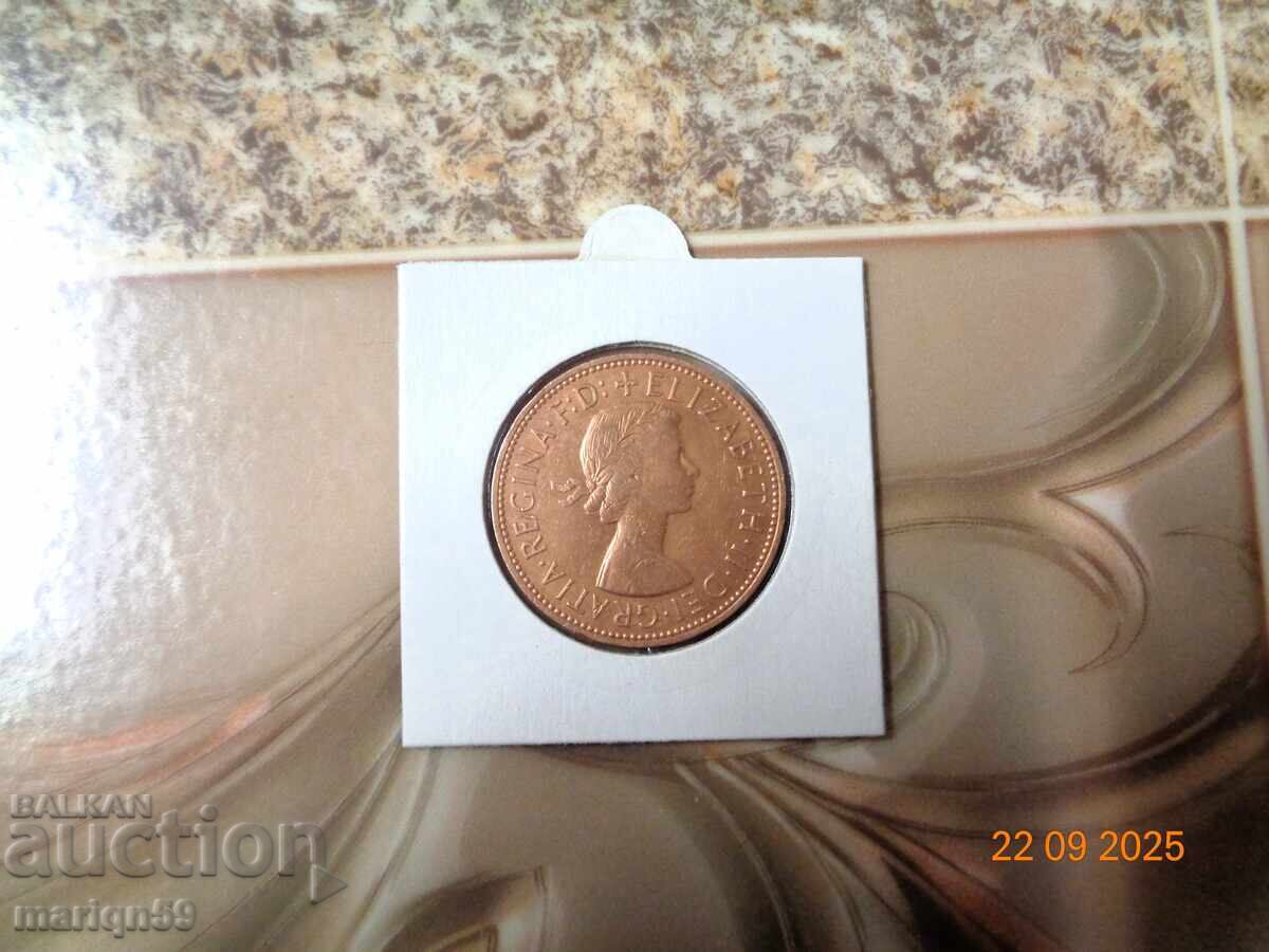 1 πέννι νόμισμα - 1962 - Ηνωμένο Βασίλειο με τιμή 4.00 BGN | € 2.05