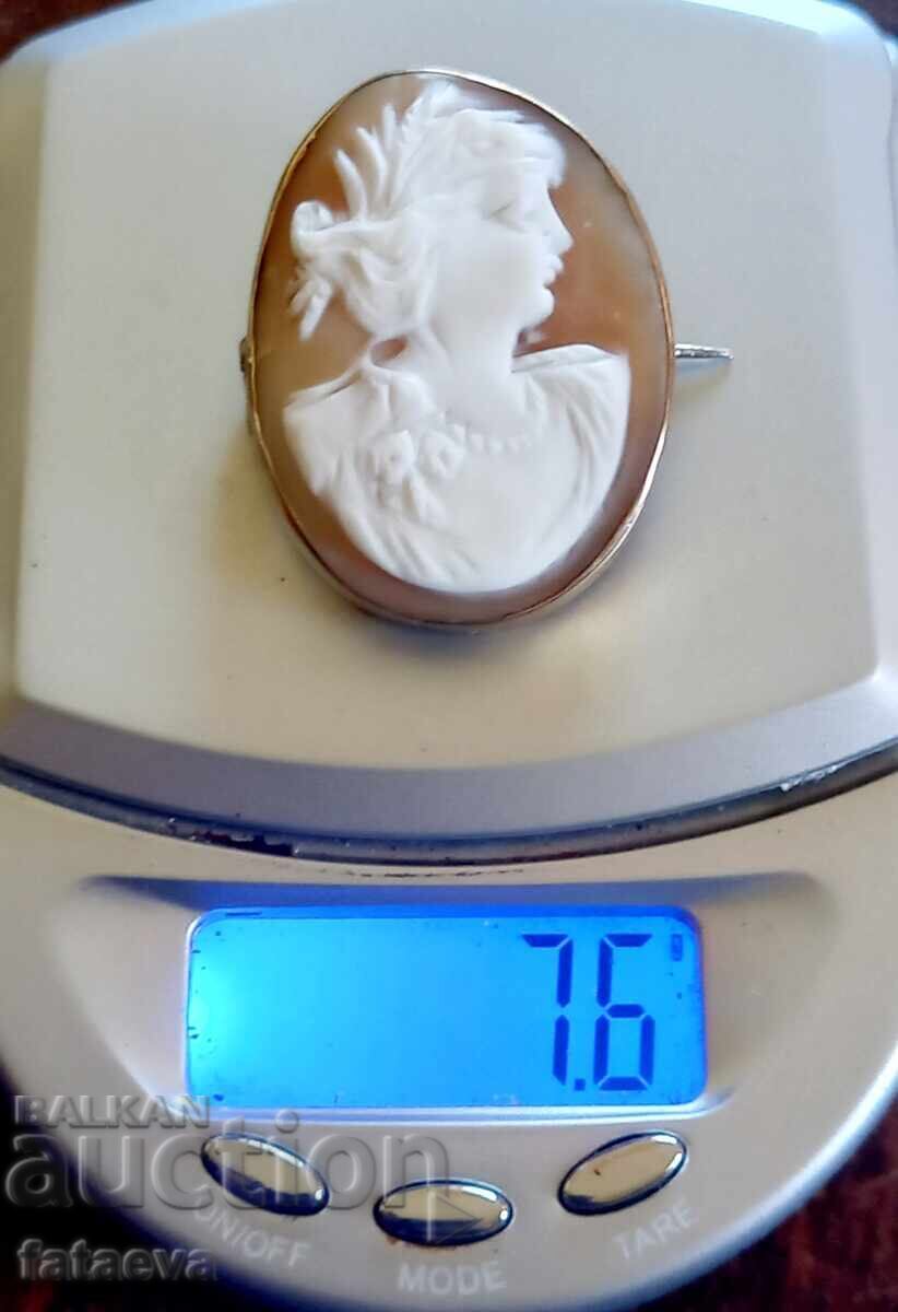 Χαραγμένο λίθος, Παλαιό Μπρόσκα, 9 καράτια - 7